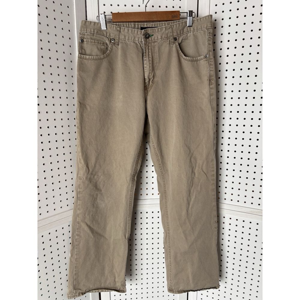Tommy Hilfiger Men's 36/32‎ True 36/30 Beige Color Denim Pants Jeans Wide Leg
